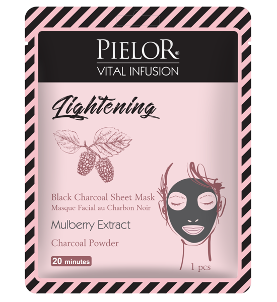 Pielor Vital Infusion Lightening Black Charcoal Sheet Mask